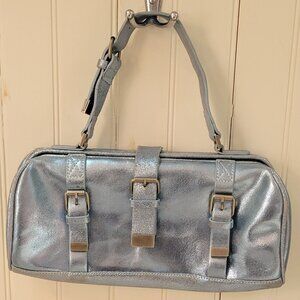Metallic Baby Blue Handbag